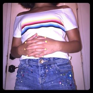 Off the shoulders crop top✨